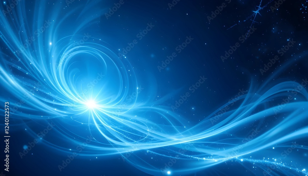 Abstract Blue Light Wave Background with Glowing Particles and Futuristic Energy Flow Design Abstract Blue Light Wave Background with Glowing Particles and Futuristic Energy Flow Design