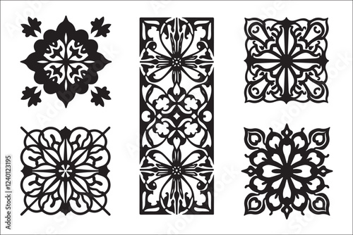 Basic RGBElegant Floral and Geometric Panel
