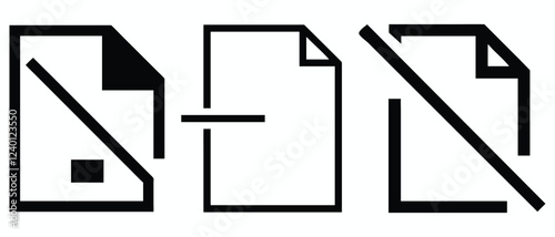 Document Icons Set – File Management Symbols