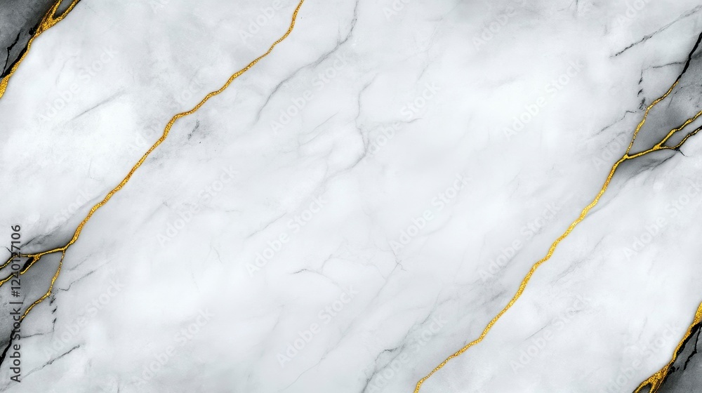 Fototapeta premium Elegant marble background featuring intricate golden veining and soft gray tones for stylish design projects