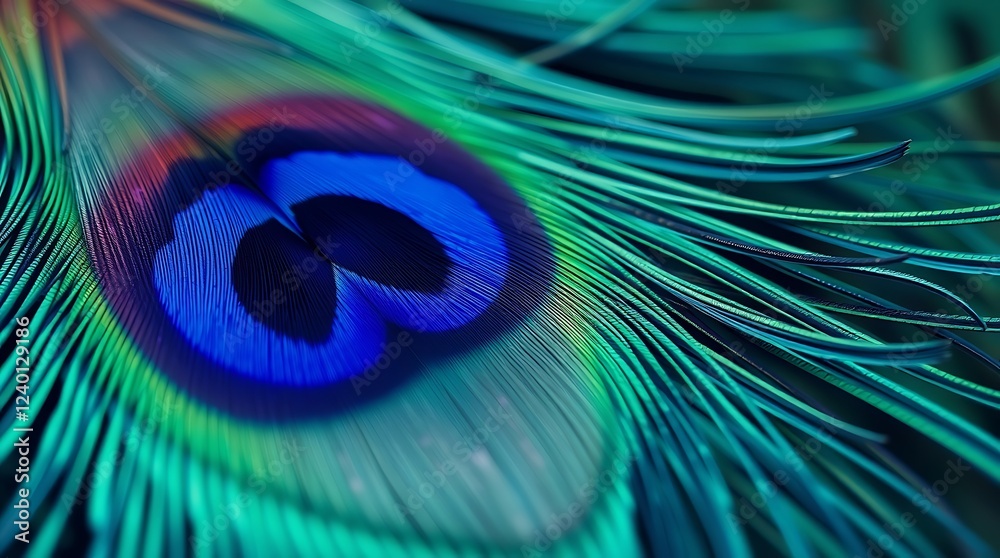 Fototapeta premium peacock feather detail