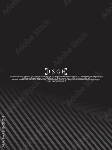 Abstract futuristic dark black background with modern design. Realistic 3d wallpaper with luxurious flowing lines. Elegant background for posters, websites, brochures, cards, banners, banners, etc.