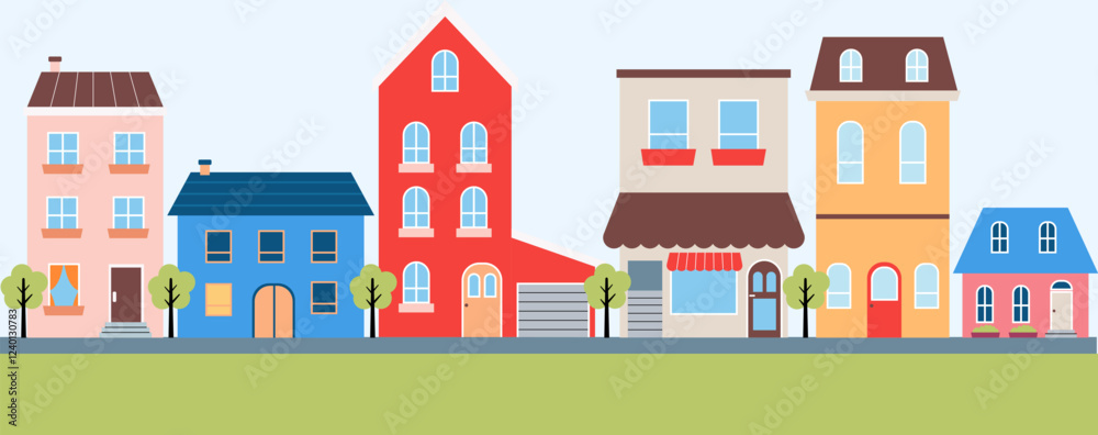 cluster area and apartment flat illustration cluster area and apartment flat illustration