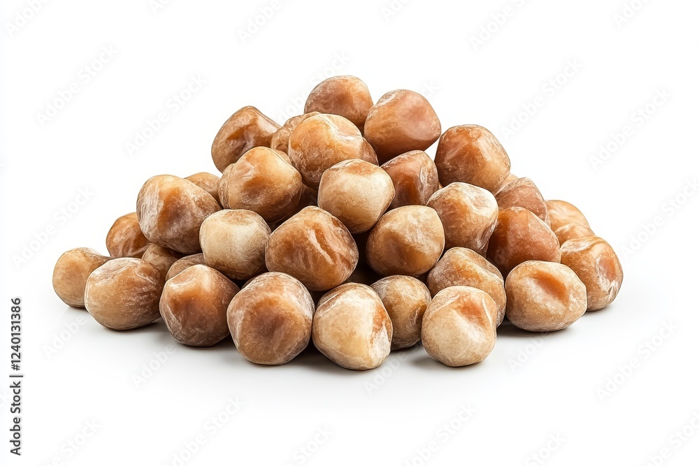 Dried peas pile, studio shot, white background, food ingredient Dried peas pile, studio shot, white background, food ingredient