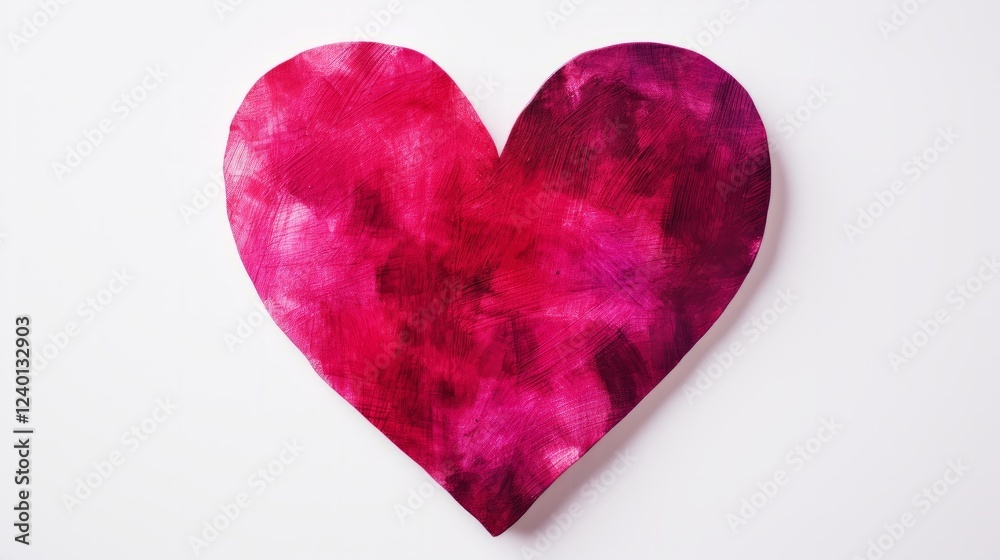Fototapeta premium Vibrant heart shape crafted with rich hues celebrates love and creativity. Generative AI
