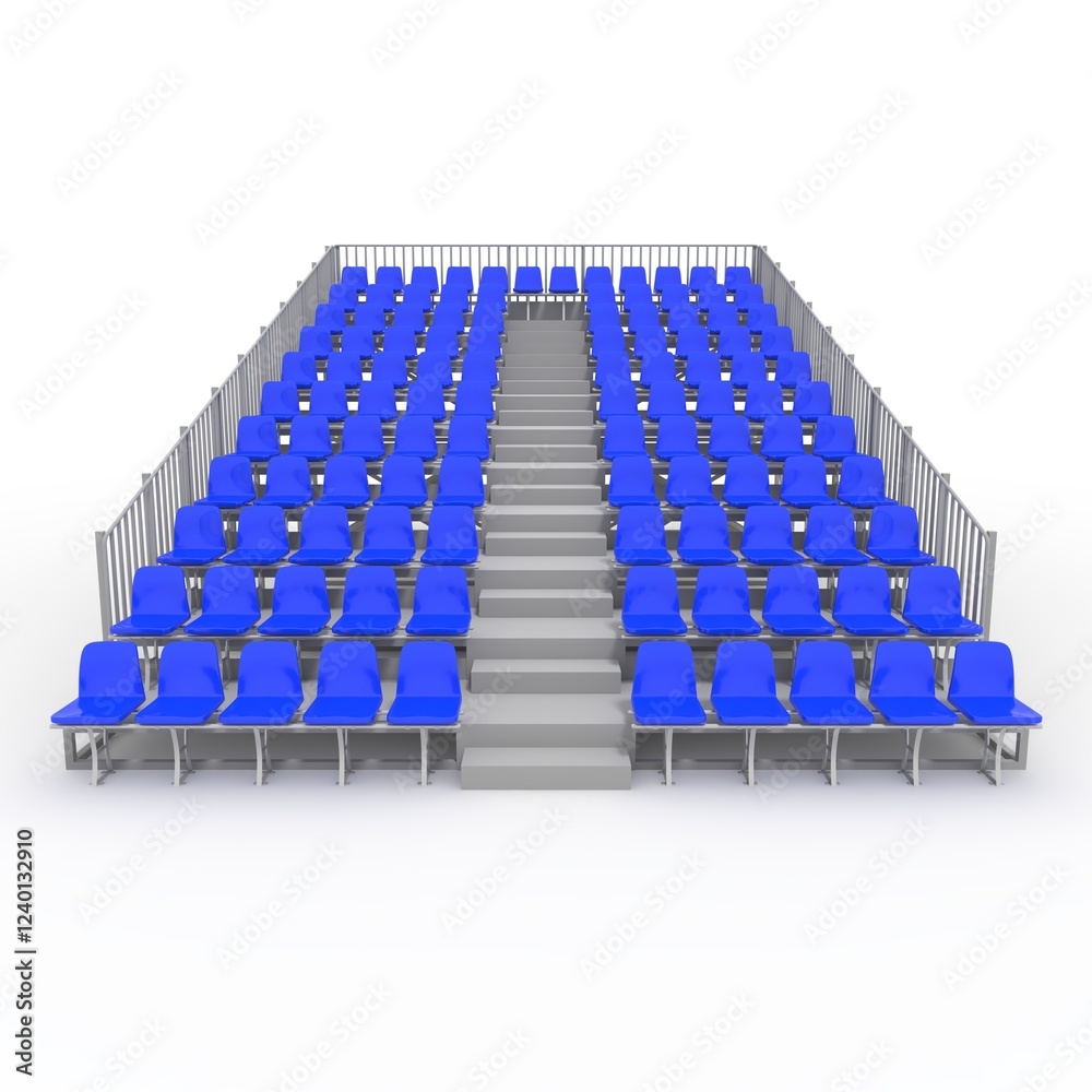 Fototapeta premium 3d render Bleachers design element. Furniture