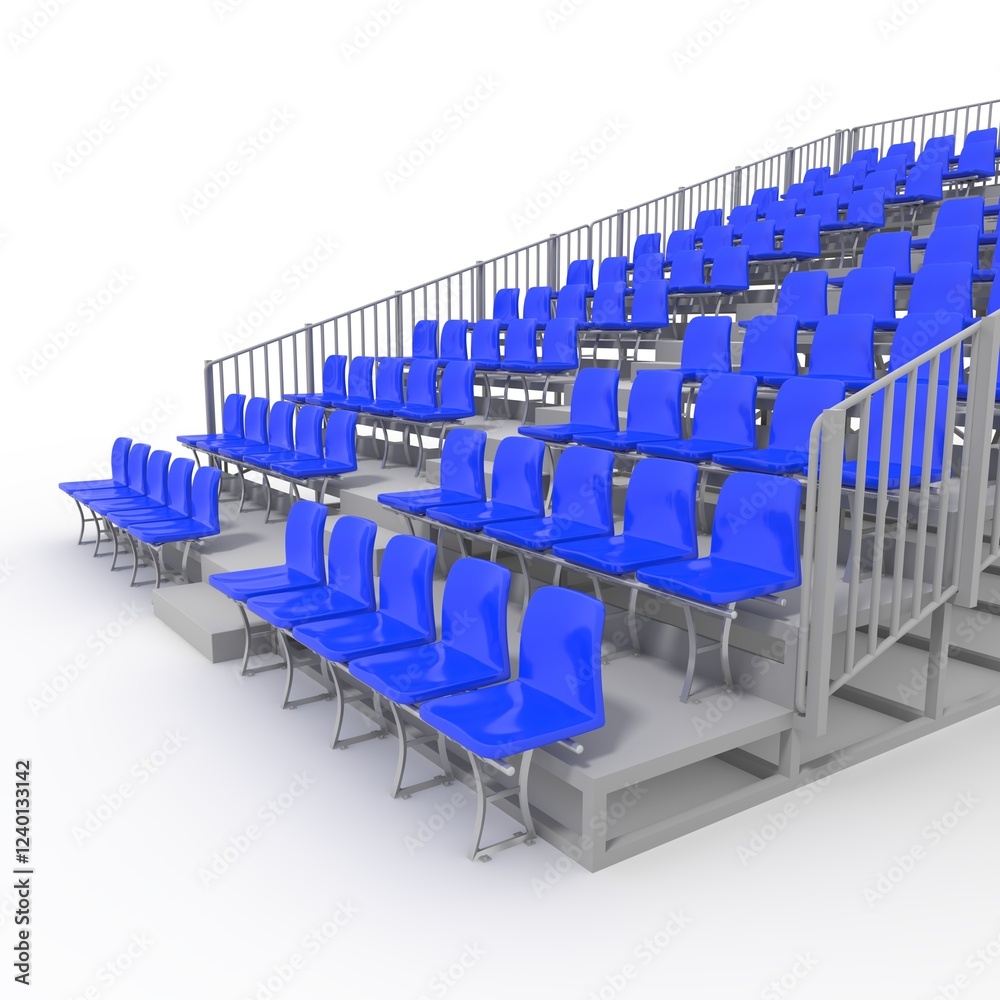Naklejka premium 3d render Bleachers design element. Furniture