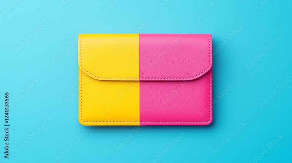 Designer wallet with bold typography, high-fashion editorial styling Designer wallet with bold typography, high-fashion editorial styling