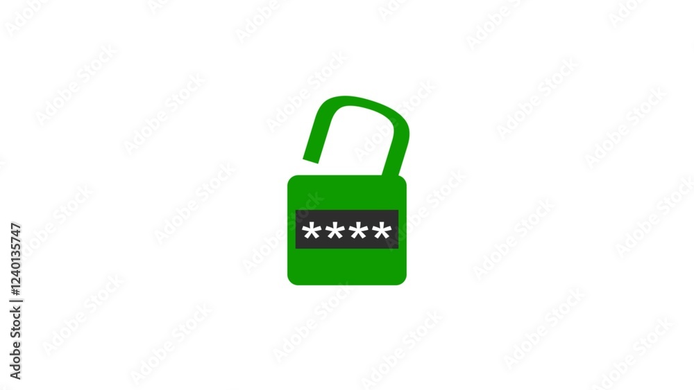 security icon illustration .correct pin number and unlock security. security icon illustration .correct pin number and unlock security.