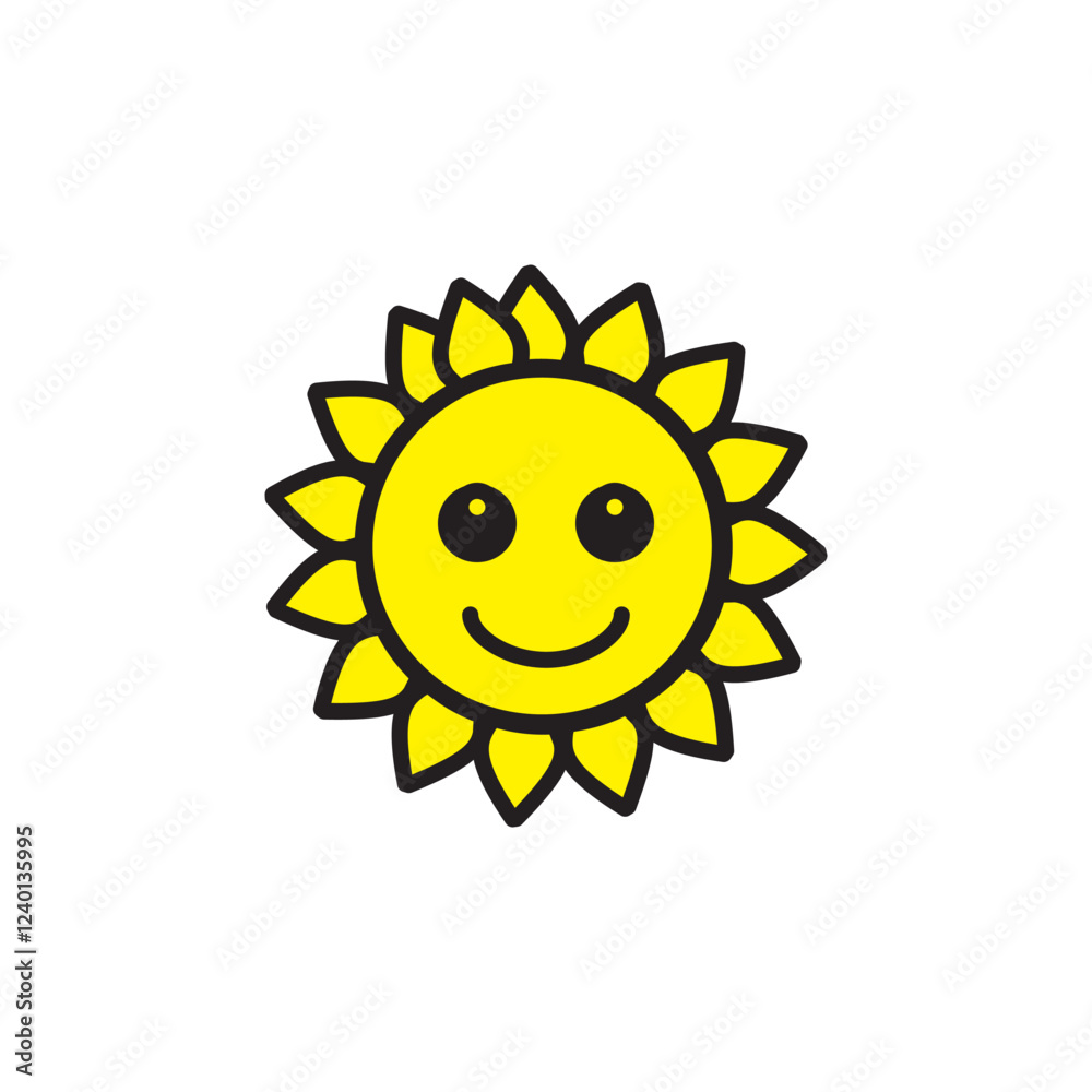 Fototapeta premium smiling sun cartoon