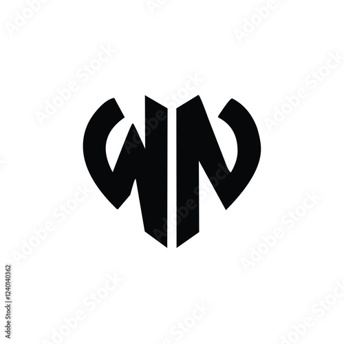 Free Download WN monogram logo design letter text name symbol monochrome logotype alphabet character simple logo - GFXLoad