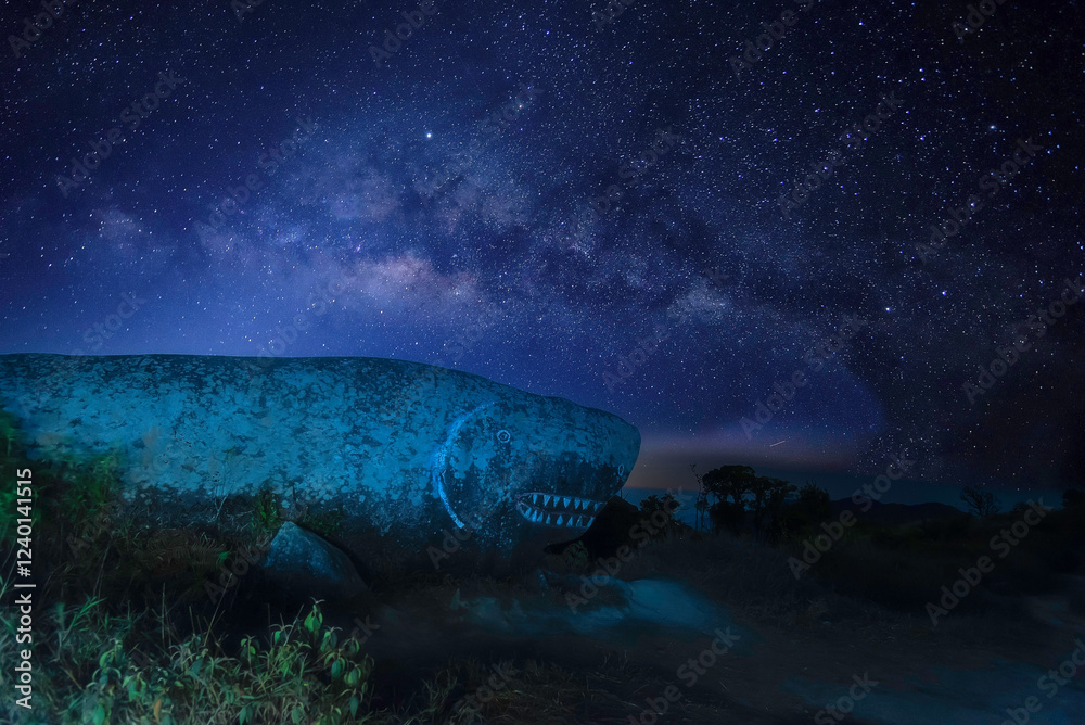 Fototapeta premium The bright stars of the Milky Way in the night sky over