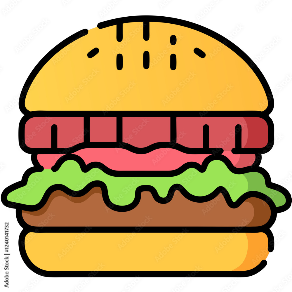 hamburger on a white background vectır illustration hamburger on a white background vectır illustration