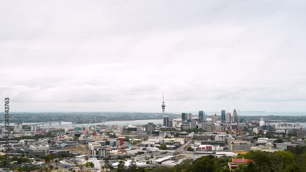 Timelapse of Auckland's downtown skyline from Mt Eden, changing light and vibrant clouds with flashing city lights Timelapse of Auckland's downtown skyline from Mt Eden, changing light and vibrant clouds with flashing city lights