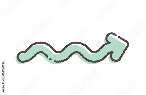 Pastel color arrow vector illustration twisty cute simple