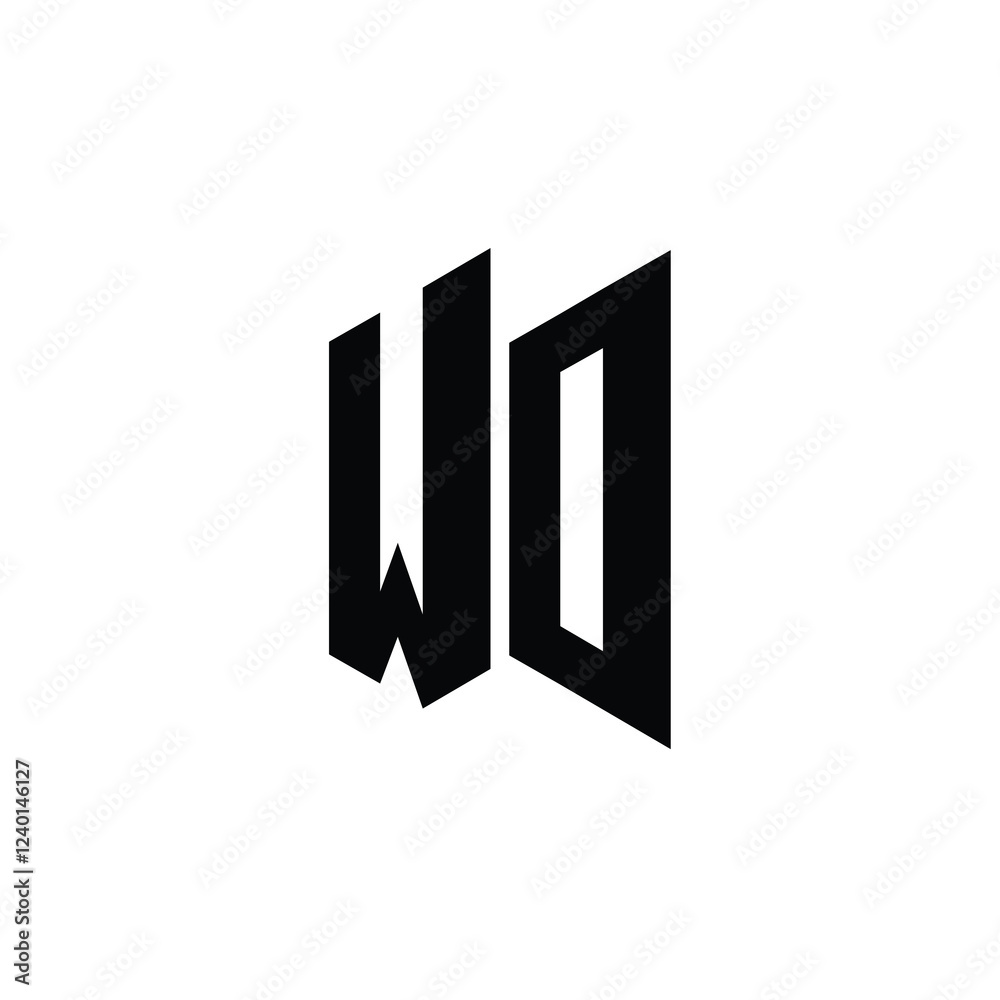 WO monogram logo design letter text name symbol monochrome logotype alphabet character simple logo WO monogram logo design letter text name symbol monochrome logotype alphabet character simple logo