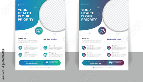 Professional Modern unique layout for medical flyer