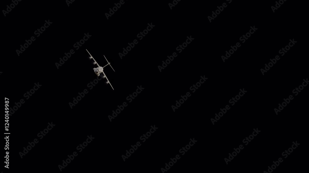 shot of a grey transport aircraft on an airfield. The plane is the central focus. It's a mid-shot, giving a clear view of the aircraft's form and details shot of a grey transport aircraft on an airfield. The plane is the central focus. It's a mid-shot, giving a clear view of the aircraft's form and details