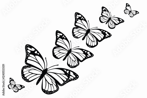 Butterfly Silhouettes for Creative Design and Art Projects