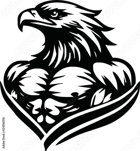 Body Builder Character with Eagle Head