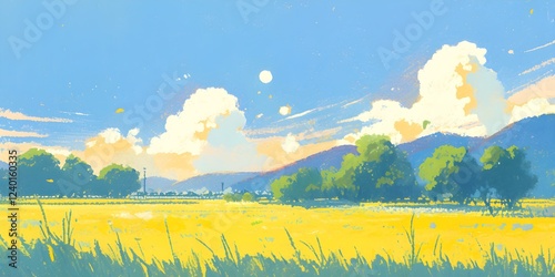 illustration with children's drawing style for story book