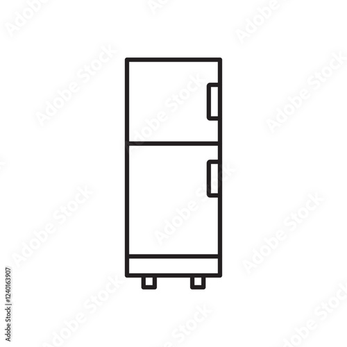 Fridge icon isolated