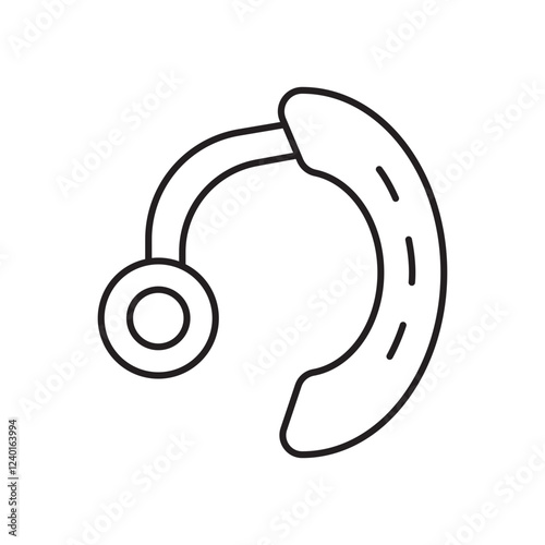 Hearing aid icon isolated