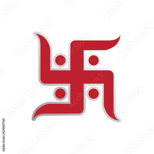 Swastica Symbol of hinduism religion Vector Art Illustration