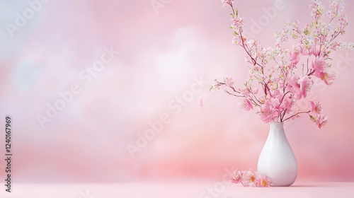 A dreamy pastel pink background with soft, subtle textures, creating an elegant and peaceful ambiance.