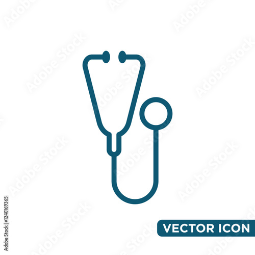 Simple Stethoscope Icon Design Template 
