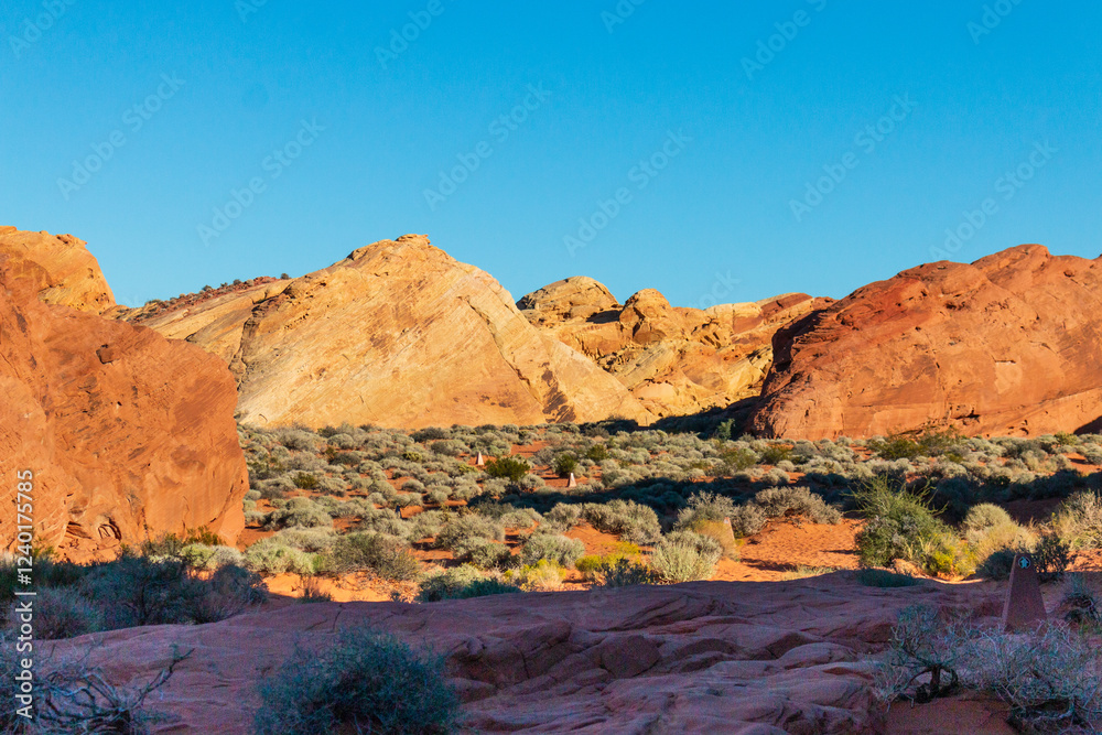 Red Rock Canyon National Conservation Area, iconic red rock formation Red Rock Canyon National Conservation Area, iconic red rock formation