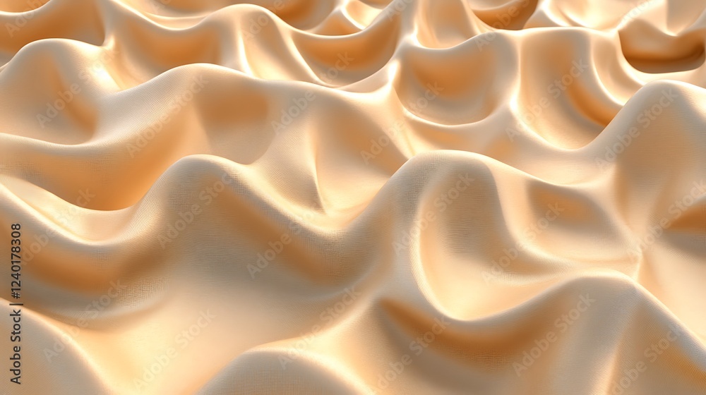 Beige fabric waves, texture background Beige fabric waves, texture background