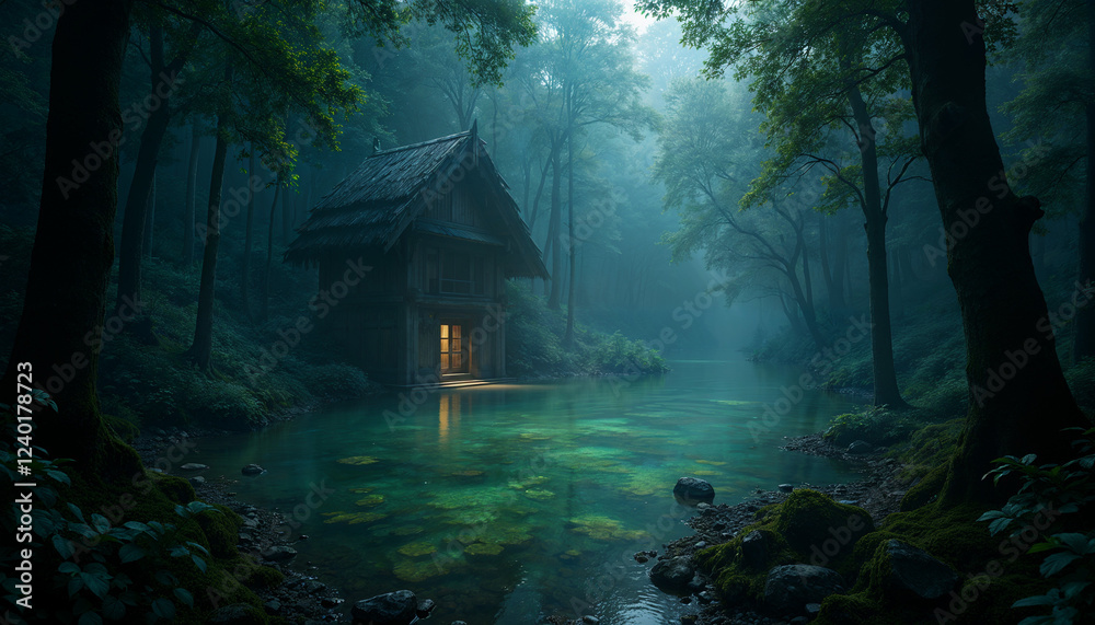 old house deep in the forest Generative AI
old house deep in the forest Generative AI