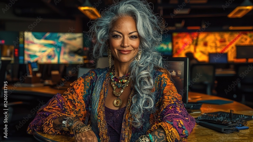 Confident mature woman in creative office Confident mature woman in creative office