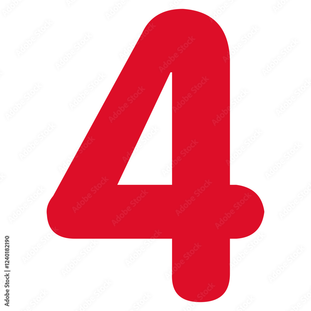 Obraz premium number red and yellow colored icon pack