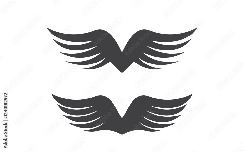 Falcon wing icon illustration logo Template vector Falcon wing icon illustration logo Template vector