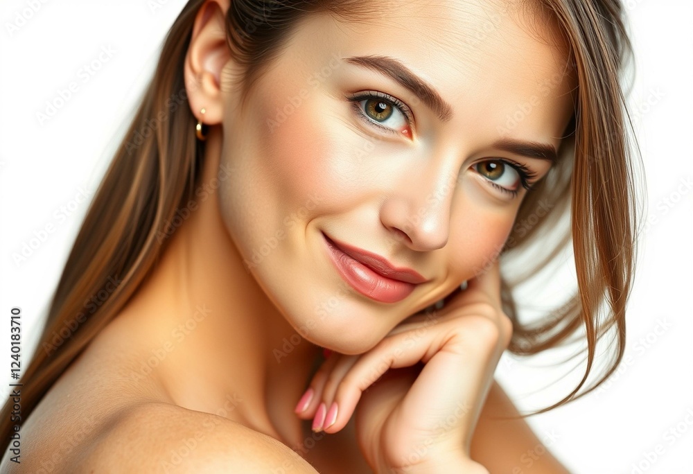 Obraz premium Female portrait with gentle smile