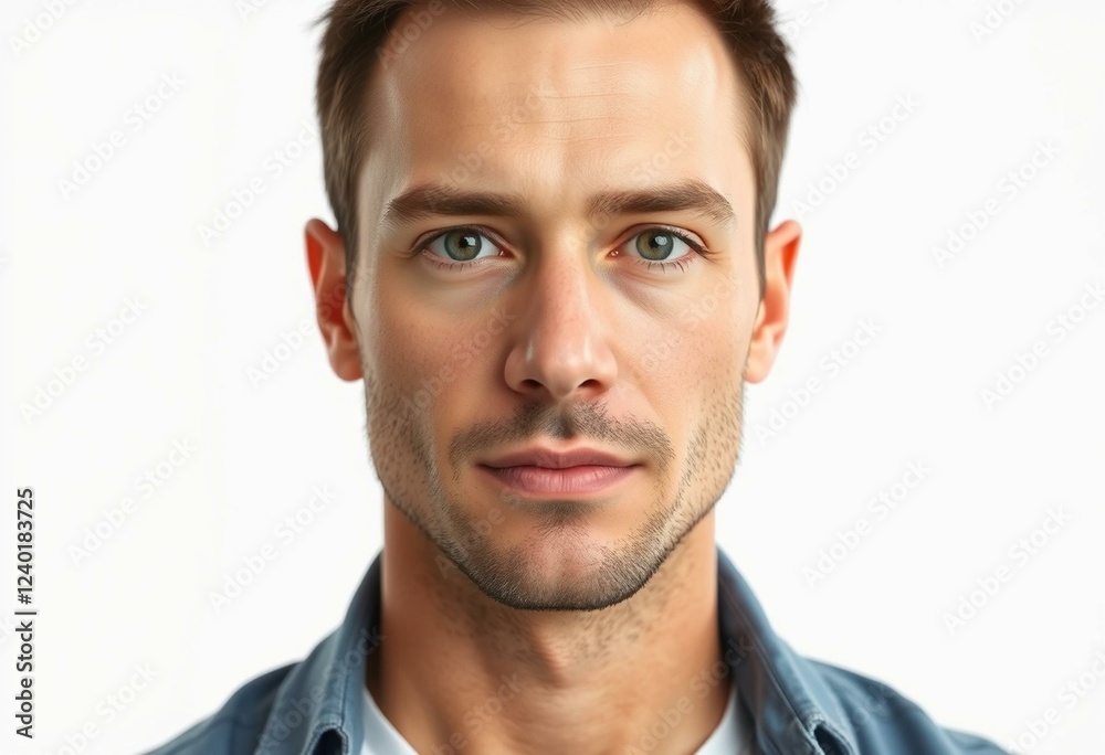 Fototapeta premium Male portrait on white background