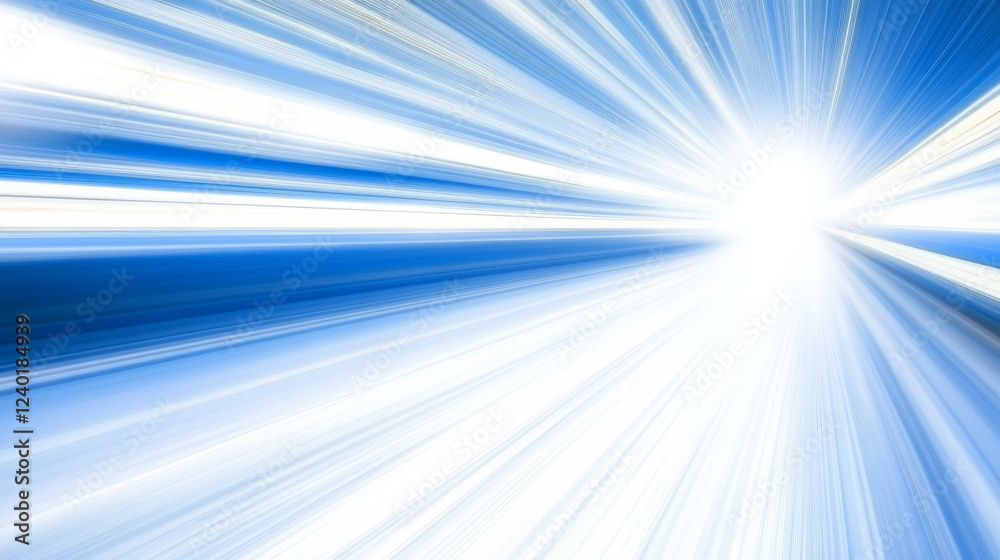 Dynamic blue and white light burst background