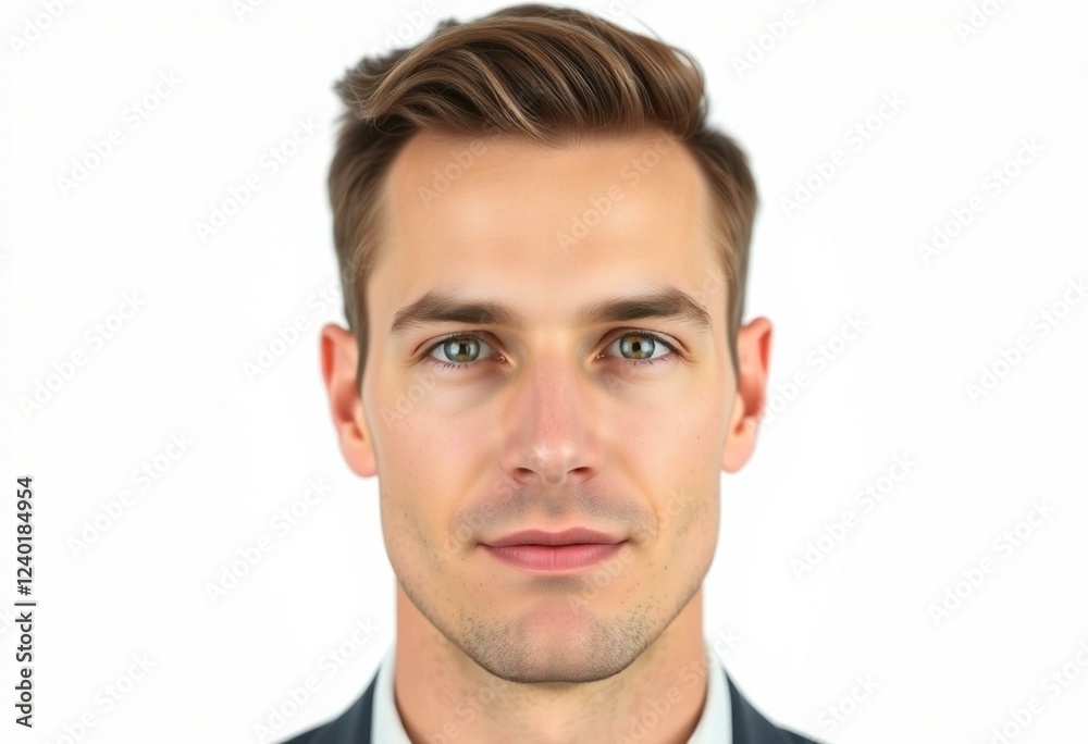 Fototapeta premium Male portrait on white background