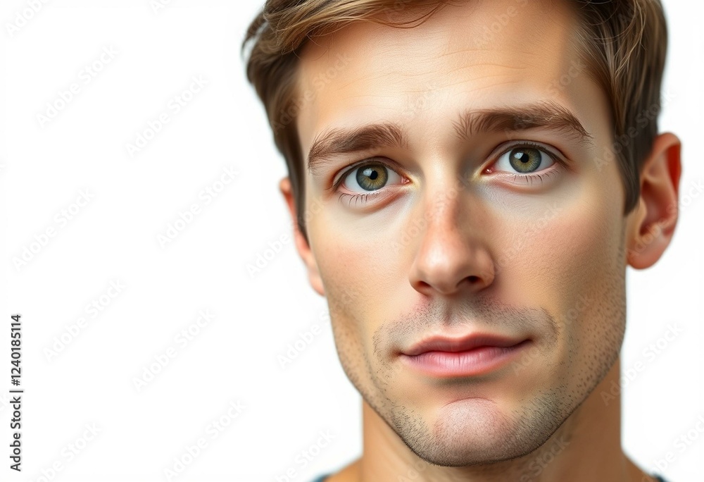 Fototapeta premium Male portrait with neutral facial expression