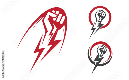 Hand Strong hard work illustration design template