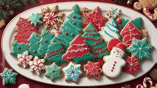 christmas gingerbread cookies on the table