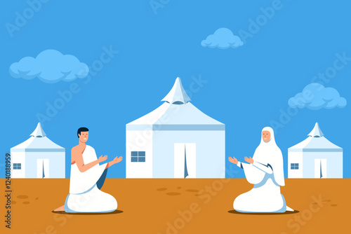 Praying Pilgrimage While Camp For Night