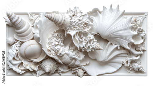 Isolated Seashell on White Background