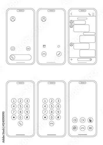 携帯電話の画面セット 06