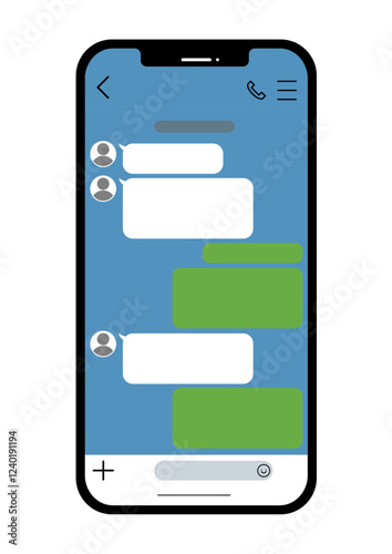 携帯電話のメッセージトーク画面 02