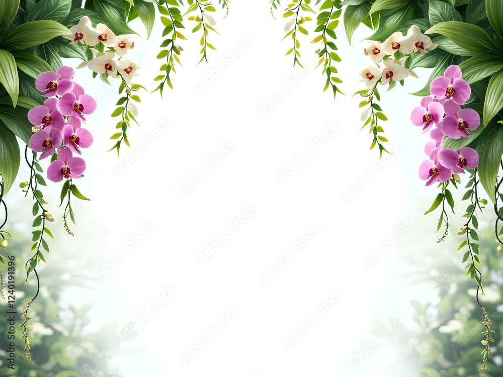 Obraz premium Green plants on white background