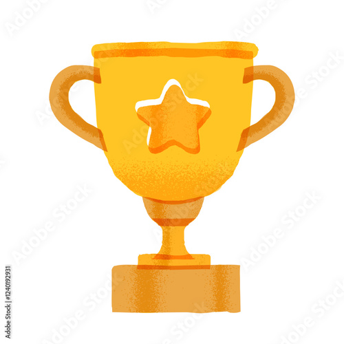 トロフィーの手描きイラスト素材