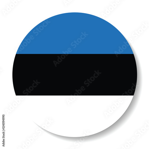 Free Download Flag of Estonia. Flag icon. Standard color. Circle icon flag. Computer illustration. Digital illustration. Vector illustration. - GFXLoad